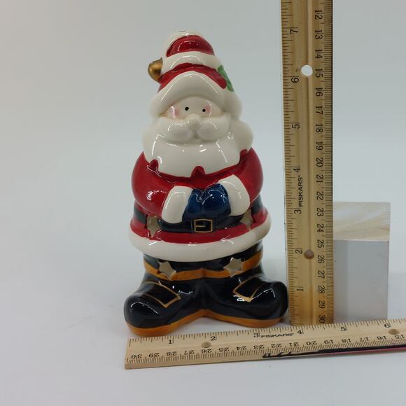 Christmas Santa Tea Light Holder Candle Decor Holiday Red - Picture 5 of 10